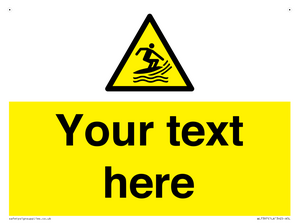 Custom Warning surf craft area